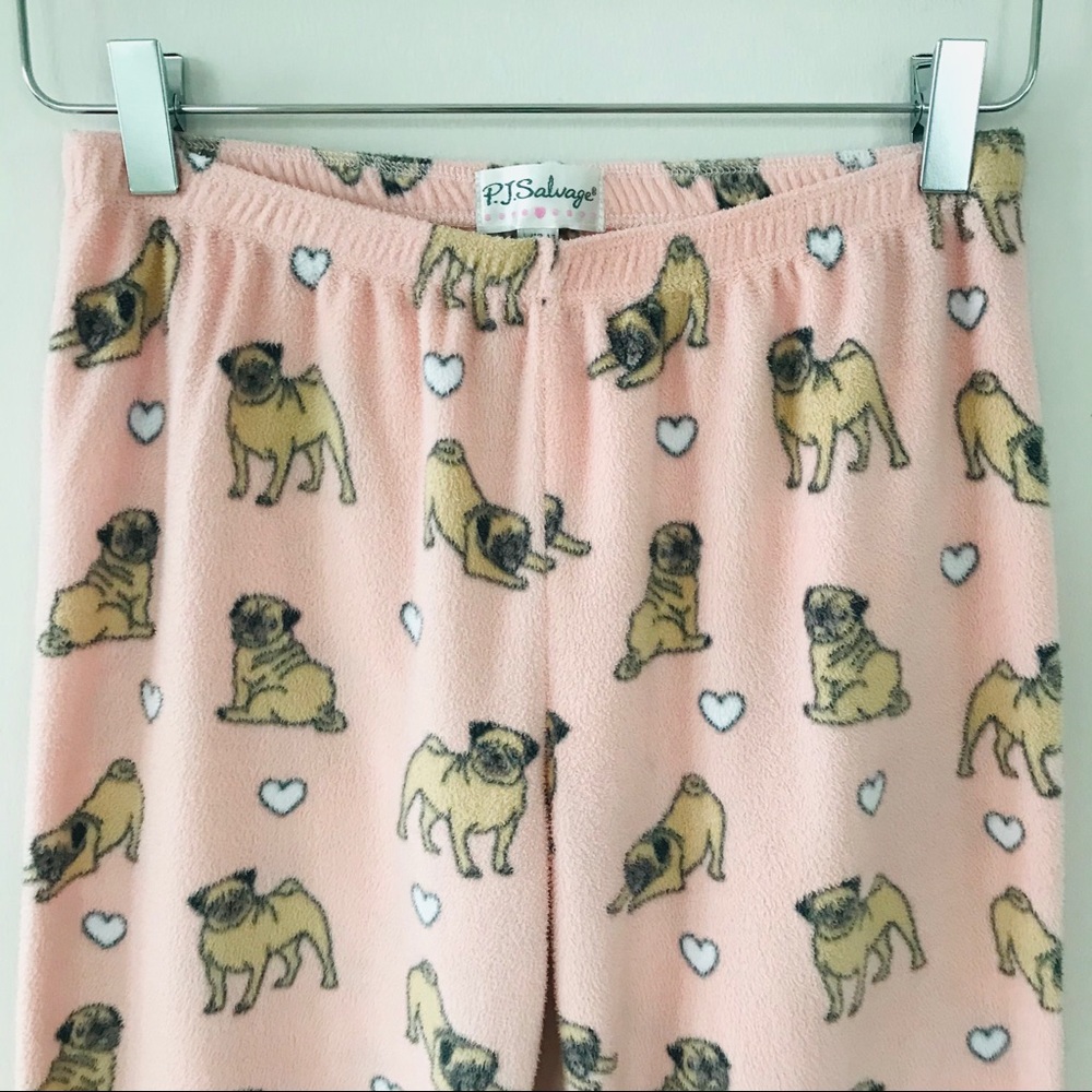 PJ Salvage Printed Flannel Pajama Set Pink L - Picture 12 of 16